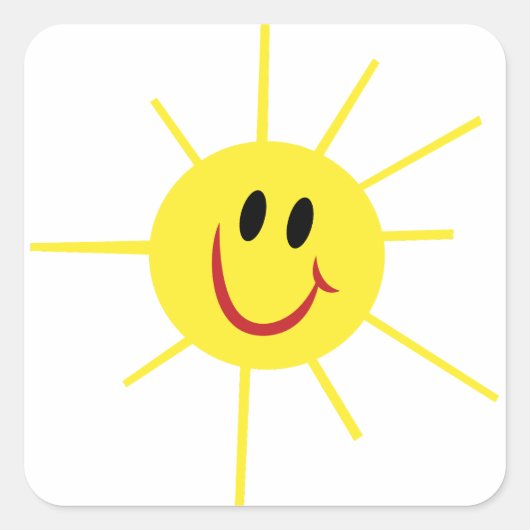 Zonneschijn Vierkante Sticker (Voorkant)