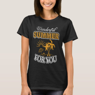 Zonneschijn wonderlijke zomer Palm Trees Beach Vib T-shirt