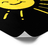 Zonneschijn Zon Glimlachend Schattige Mooie Zomer Poster (Hoek)