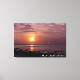 Zonneschijn Zonsondergang Lucht Strand Schemering  Canvas Afdruk
