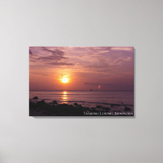 Zonneschijn Zonsondergang Lucht Strand Schemering  Canvas Afdruk