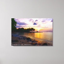 Zonneschijn Zonsondergang Lucht Strand Schemering  Canvas Afdruk