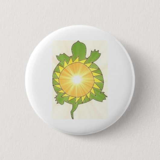 Zonneschildpad Button (Voorkant)