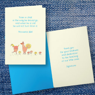 Zonneschoolleraar Hartelijk dank Bedankkaart