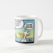 Zonnestaatkoffie-mok: "Je bent gek!" Koffiemok (Voorkant rechts)