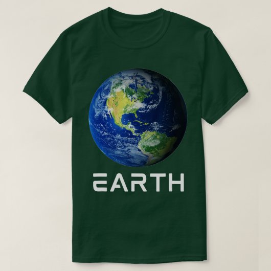 Zonnestelsel 3e planeet Aarde Buitenruimte T-shirt (Design voorkant)