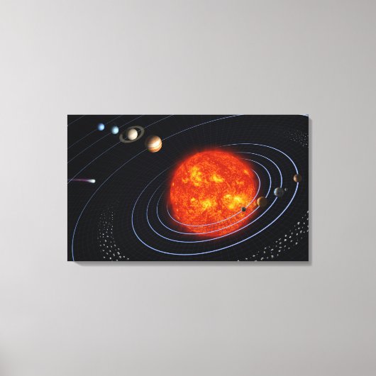 Zonnestelsel 8 canvas afdruk (Voorkant)