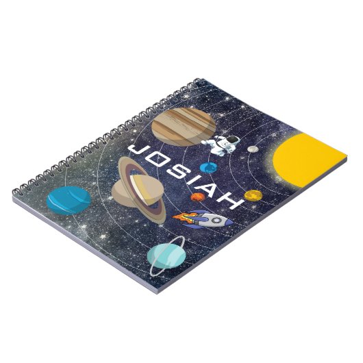 Zonnestelsel, Astronaut en Ruimteschip Notitieboek (Linkerzijde)