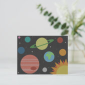 Zonnestelsel Briefkaart (Staand voorkant)