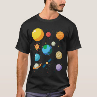 Zonnestelsel Buitenruimte T-shirts Astronaut Camp