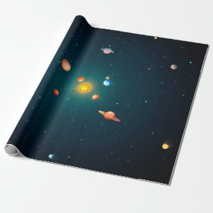 Zonnestelsel Cadeaupapier