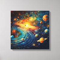 Zonnestelsel Canvas Kunst