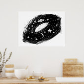 Zonnestelsel Hemelse Kinder Kunst Tekening Poster (Keuken)