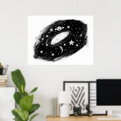 Zonnestelsel Hemelse Kinder Kunst Tekening Poster (Thuiskantoor)