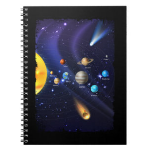 Zonnestelsel Jongens Meisjes Ruimte Planeten Notitieboek