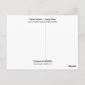 Zonnestelsel ~ Lang Uitzicht Briefkaart (Achterkant)