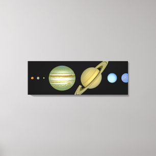 Zonnestelsel ~ Lang Uitzicht Canvas Afdruk