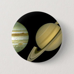 Zonnestelsel ~ Lang Uitzicht Ronde Button 5,7 Cm