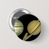 Zonnestelsel ~ Lang Uitzicht Ronde Button 5,7 Cm (Voorkant /achterkant)