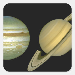 Zonnestelsel ~ Lang Uitzicht Vierkante Sticker