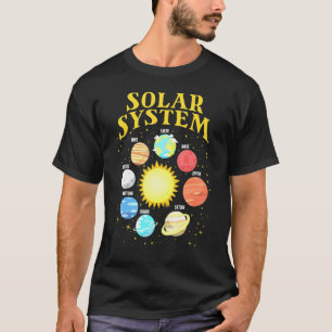 zonnestelsel met planeten wetenschap ruimte planee t-shirt