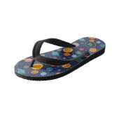 Zonnestelsel met zon en gepersonaliseerde vlek kinder teenslippers (Schuin)