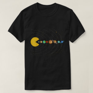 Zonnestelsel Pacman Space Gaming Graphic T-shirt