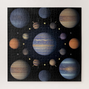 Zonnestelsel Planeten in de Ruimte Gerangschikt Legpuzzel