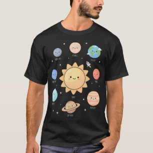 Zonnestelsel Planeten Ruimte Wetenschap Astronomie T-shirt