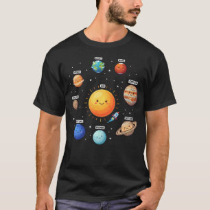 Zonnestelsel Planeten Ruimtewetenschap Astronomie T-shirt