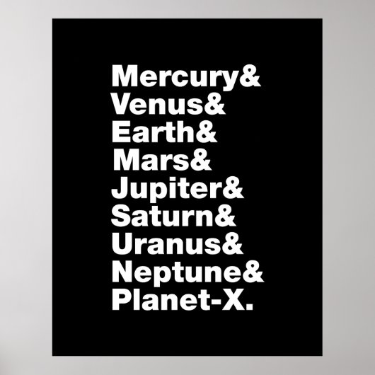 Zonnestelsel Poster (Voorkant)