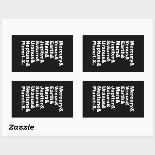 Zonnestelsel Rechthoekige Sticker (Vel)