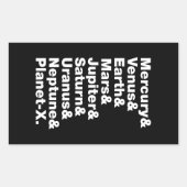 Zonnestelsel Rechthoekige Sticker (Voorkant)