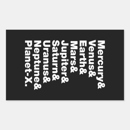 Zonnestelsel Rechthoekige Sticker (Voorkant)