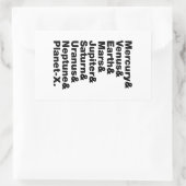 Zonnestelsel Rechthoekige Sticker (Tas)