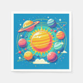 Zonnestelsel servetten (Voorkant)