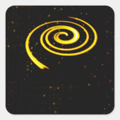Zonnestelsel Starry Sky Vierkante Sticker (Voorkant)