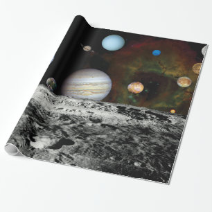Zonnestelsel Voyager Beelden Montage Ruimtefoto's Cadeaupapier