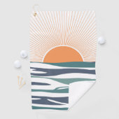 Zonnestijging door het zee golfhanddoek (Insitu)