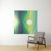 Zonnestijging in de illustratie van het zee, kunst wandkleed (In Situ (horizontaal))