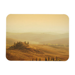 Zonnestijging over het landschap, Toscane rechthoe Magneet