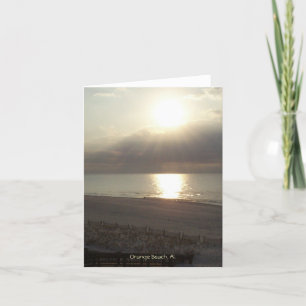 Zonnestijging van Oranje strand, AL Note Card Kaart