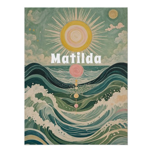 Zonnestoot gepersonaliseerd perfect poster (Voorkant)