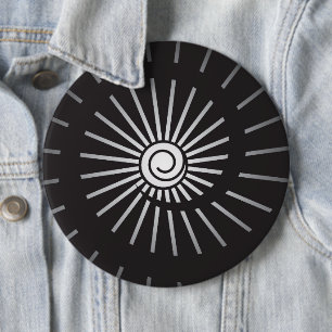 Zonnestraal 5 ronde button 6,0 cm