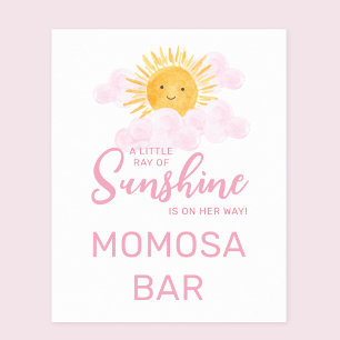 Zonnestraal Baby Shower Momosa Bar Poster
