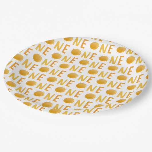 Zonnestraal Boho Zon Verjaardagsfeestje  Papieren Bordje (Gekanteld)