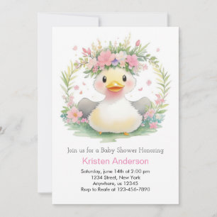 Zonnestraal & Eendjes: Baby Shower Meisje Kaart