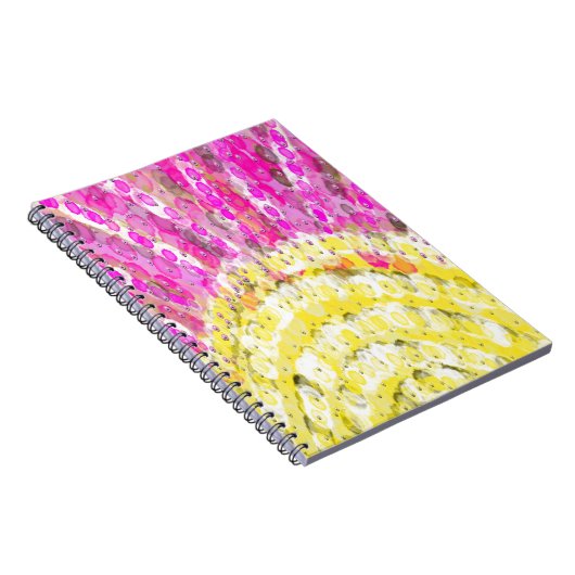 Zonnestraal in geel en in Fuchsia Notitieboek (Rechterzijde)