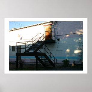 Zonnestraal op Stairwell Poster