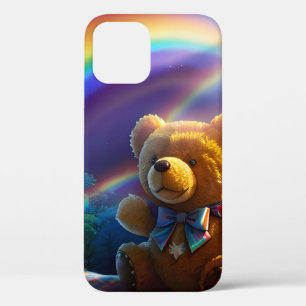 Zonnestraal Regenboog Teddybeer Wonderland iPhone 12 Hoesje